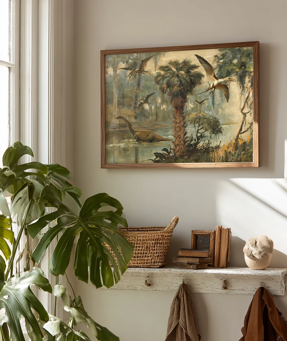 Prehistoric Rustic Art Print For Home