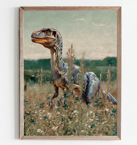 Velociraptor In Garden