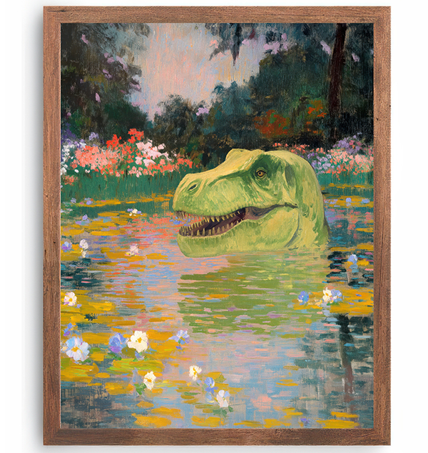 Dinosaur Bathroom Art Print