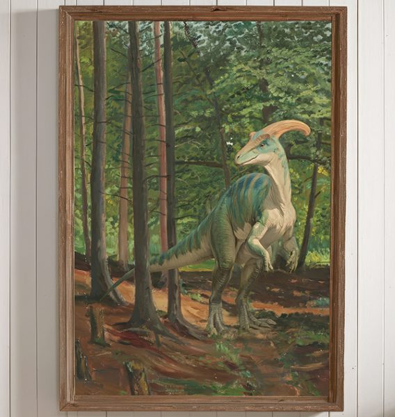 Parasaurolophus Dinosaur Print